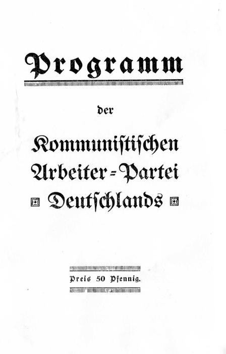 Programm 1920