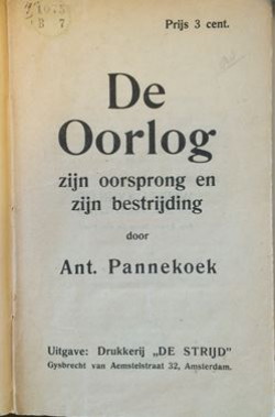 Pannekoek, De Oorlog, 1914